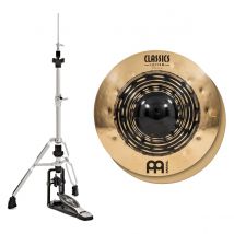 Meinl Classics Custom Dual 15 Hi Hats & Heavy Duty Two-Leg Hi-Hat Stand by Gear4music