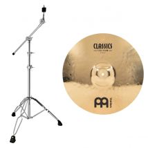 Meinl Classics Custom 16" Thin Crash & Heavy Duty Cymbal Boom Stand by Gear4music