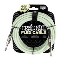 Ernie Ball P06434 Flex 20ft Straight-Straight Cable Glow in the Dark