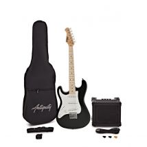 Antiquity Mini ST Left Handed Guitar & Amp Pack Black
