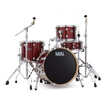 Natal Arcadia Poplar 18" Drum Kit w/Hardware Red Strata