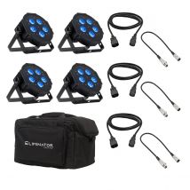ADJ Mega Hex Par Flat LED Par Can & Carry Bag Bundle