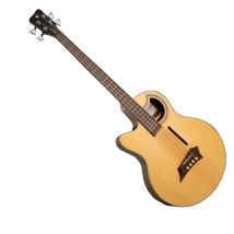 Warwick RockBass Alien Deluxe Hybrid Thinline Left Handed Acoustic Bass Natural