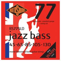Rotosound RS77LD Jazz Bass 77 Flatwound 5-String Bass Strings 45-130