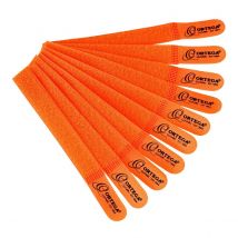 Ortega OCBT-10 Hook & Loop Cable Ties Orange 10 Pack