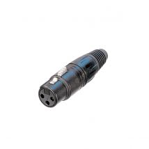 Neutrik NC3FX-BAG 3-Pole Female XLR Connector Black Housing