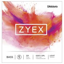 DAddario Zyex Double Bass G String 3/4 Size Light 