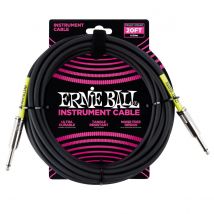 Ernie Ball 6046 20ft Straight-Straight Instrument Cable Black