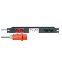 Adam Hall 19 EU 3 Circuit 6 Socket Power Strip