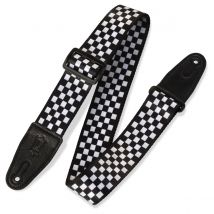 Levys MP-28 2" Polyester Guitar Strap Black/White Chequered