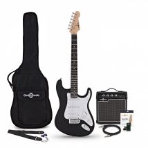 LA Electric Guitar Black 10W Guitar Amp & Accessory Pack