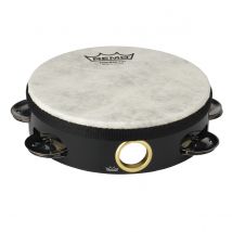Remo 6 Single Row Pre-Tuned High Pitch Tambourine Black