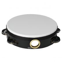 Remo 6 Single Row Pre-Tuned Medium/High Pitched Tambourine Black