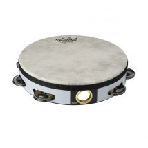 Remo 8 Single Row Pre-Tuned High Pitched Tambourine White