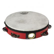 Remo 8 Single Row Pre-Tuned High Pitched Tambourine Red