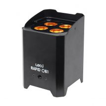 LEDJ Rapid QB1 RGBA Battery-Powered LED Uplighter Black Housing