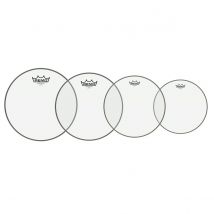 Remo Ambassador Clear Tom Pack - 10 12 14" Heads + 14 Hazy Snare Side