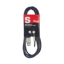 Stagg 6m Microphone Cable Female XLR to Jack Black