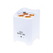 LEDJ Rapid QB1 RGBA Battery-Powered LED Uplighter White Housing