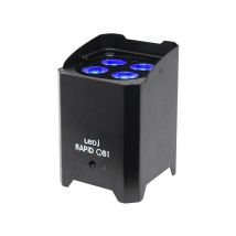 LEDJ Rapid QB1 RGBW Battery-Powered LED Uplighter Black Housing