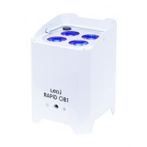 LEDJ Rapid QB1 RGBW Battery-Powered LED Uplighter White Housing