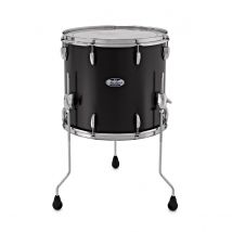 Pearl Masters Maple Complete 16 x 14 Floor Tom Matte Caviar Black