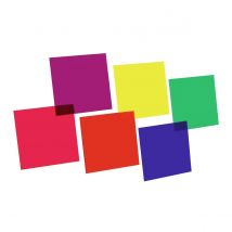 Eurolite 24 cm x 24 cm Colour Gels Six Pack