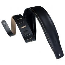Levys DM1PD Padded Leather Strap Black