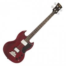 Vintage VS4 Reissued Bass Cherry Red