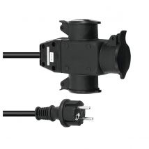 Eurolite 3x1.5 3-Fold EU Power Extension Cable 3m