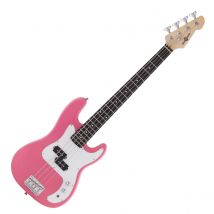 3/4 LA Bass Guitar by Gear4music Pink