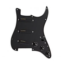 Lace Sensor Hot Gold Loaded Pickguard SSS Black