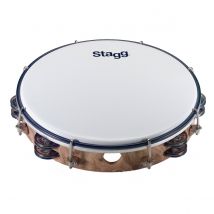 Stagg 10" Tambourine - Two Jingles Wood Finish