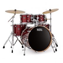 Natal Arcadia 20 5pc Drum Kit w/Cymbals Red Strata