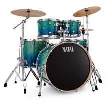 Natal Arcadia 22 5pc Drum Kit w/Cymbals Blue to Black Fade