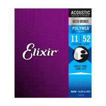 Elixir 11025 POLYWEB Custom-Light Acoustic Strings 11-52