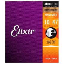 Elixir 16152 NANOWEB Phosphor Bronze 12-String Set 10-47