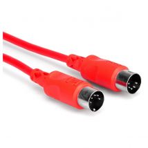 Hosa MIDI Cable 5-pin DIN 15 ft Red