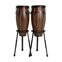 LP Aspire 11" & 12" Congas with Basket Stand Walnut