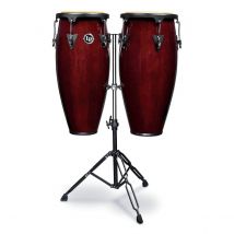 LP Aspire 10" & 11" Congas with Double Stand Dark Wood