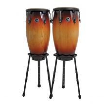 LP Aspire 10" & 11" Congas with Basket Stand Vintage Sunburst