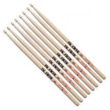 Vic Firth 5B Hickory Drumsticks 4 Pair Value Bundle