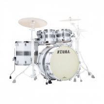 Tama Starclassic Maple 22 4pc Shell Pack Silver Snow Racing Stripe