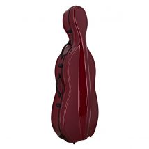 Hidersine Fibreglass Cello Case Wine Red