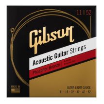 Gibson Phosphor Bronze Ultra-Light Acoustic Guitar Strings 11-52