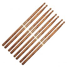 Promark FireGrain 5B Wood Tip Drumsticks 4 Pair Value Bundle