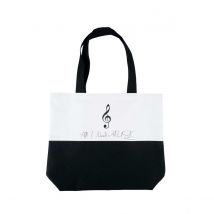 All I Need is Music Shopping Bag Black and White