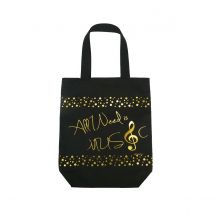 All I Need is Music Shopping Bag Black