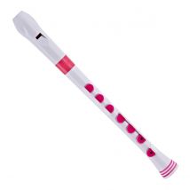 Nuvo Recorder+ with Hard Case Baroque Fingering White and Pink