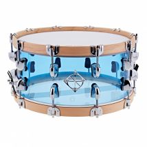 Dixon Drums 14" x 6.5 Cornerstone Blue Acrylic w/Maple Hoops